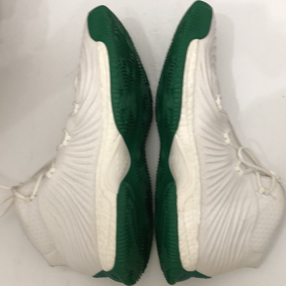 ADIDAS MIAMI HURRICANES TEAM-ISSUES WHITE & GREEN RUNNING SNEAKERS MENS SIZE 18 - Picture 11 of 16